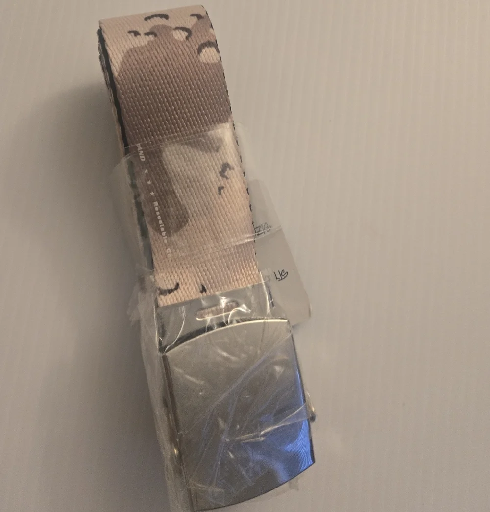 Tan Camo Web Belt 2014 Metal Tip Style 135081 Stussy Vintage Nwt Y2k